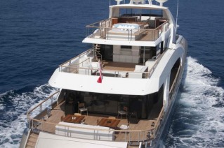 Luxury yacht La Pellegrina - rear view